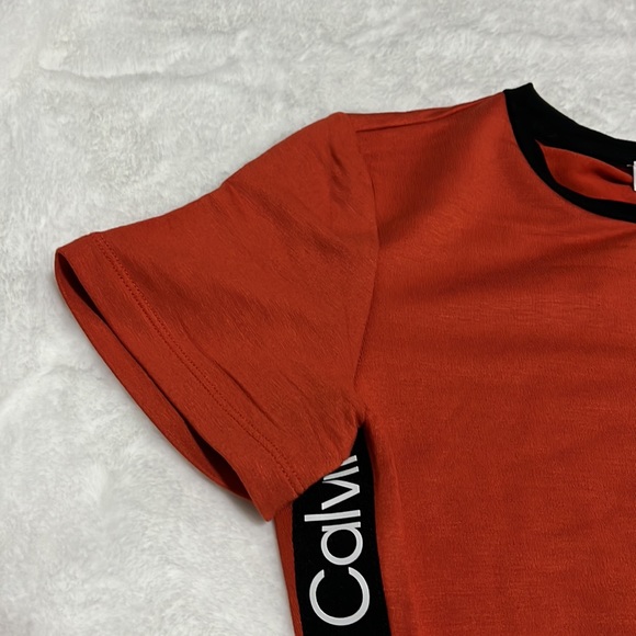 Calvin Klein Women's Short Sleeve Logo T-Shirt Dress - Picture 4 of 6